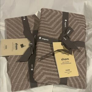 West Elm Organic Mocha Euro Sham Set